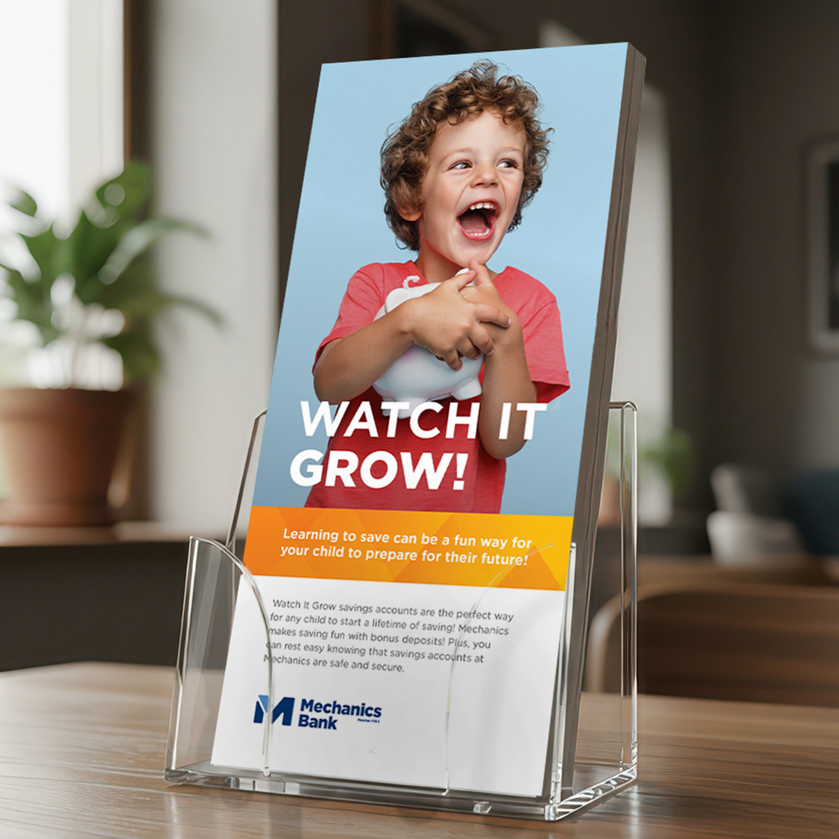Mechanics Bank rack card